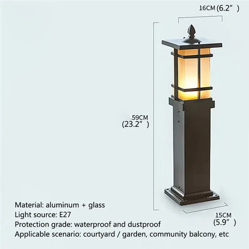 Contemporary outdoor LED lamp for garden and courtyard - vue 34 sur 47