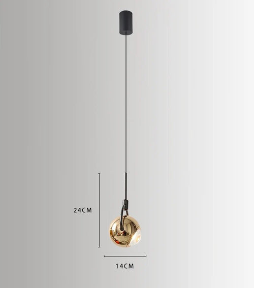 Suspension design boule accrochée LED - vue 8 sur 11
