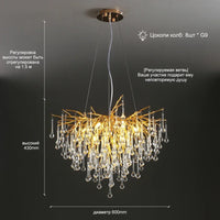 lustre moderne en cristal pour une décoration luxueuse