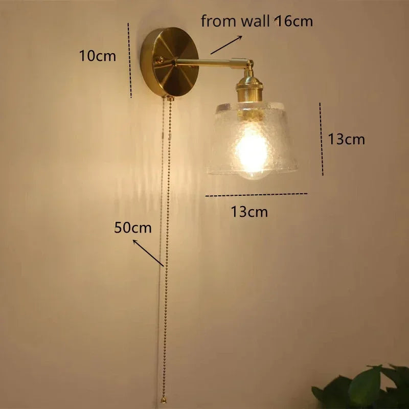 applique murale rotative en verre style nordique japonais avec miroir - vue 17 sur 18