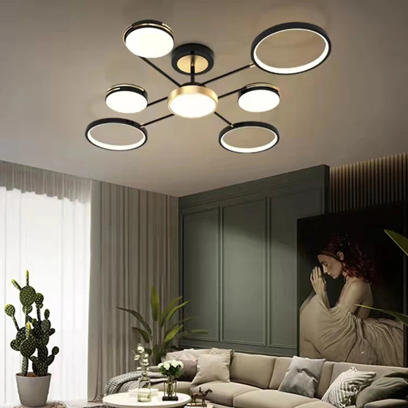 Minimalist LED ceiling light with 3 colour temperatures decorative indoor fixture - vue 5 sur 30