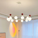 lustre en verre et métal style dynamique pour éclairage de beauté
