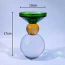 Coloured crystal candle holders for modern and romantic decor