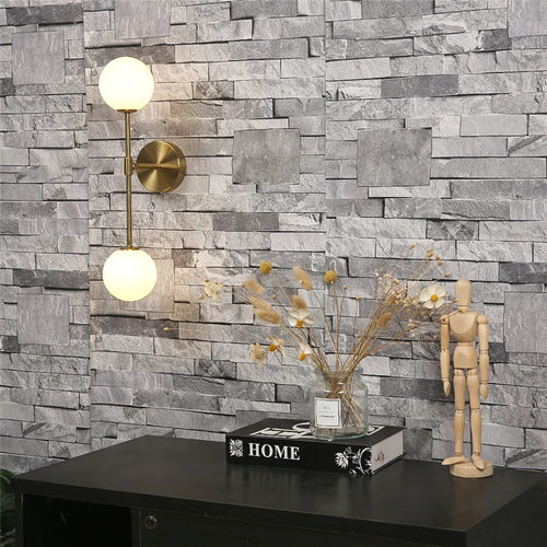 Applique murale post-modernes LED applique murale en verre Simple doré avec ampoule G9 nordique créative chambre salon allée lampe de chevet - vue 6 sur 10