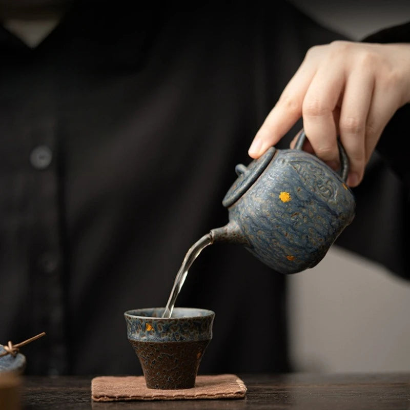 theiere meditation argile style retro kung fu artisanale - vue 3 sur 6