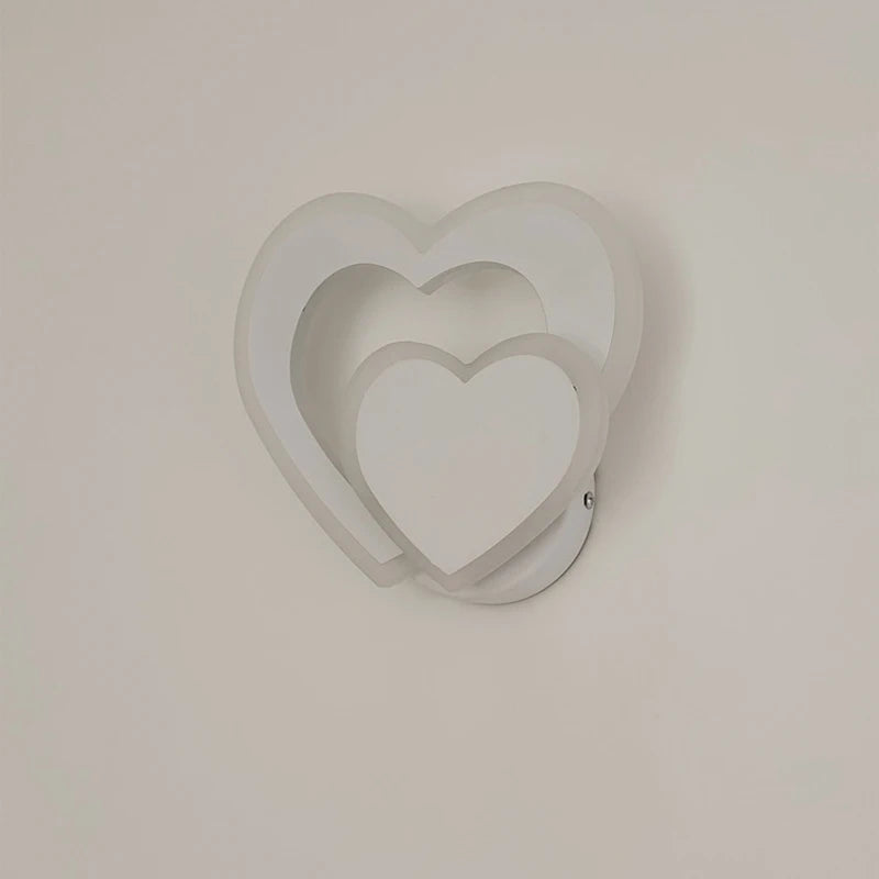 applique murale led simple design coeur nordique moderne - vue 6 sur 8