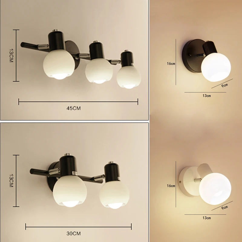 applique murale rotative moderne pour déco intérieure et éclairage - vue 3 sur 16