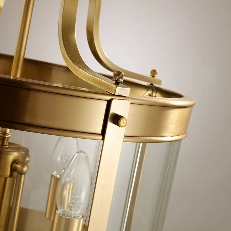 lustre moderne en cuivre doré style européen pour intérieur luxueux - vue 6 sur 7