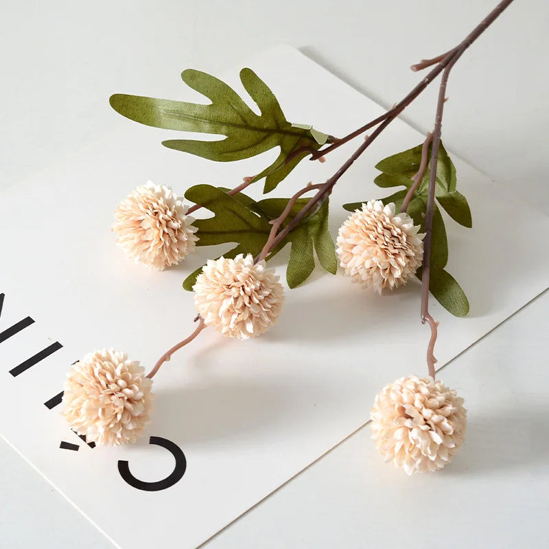 5 têtes de pissenlit fleurs artificielles pour décoration mariage fête - vue 9 sur 13