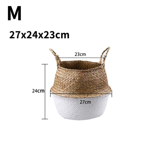 panier en osier suspendu pour rangement et décoration maison - vue 12 sur 13