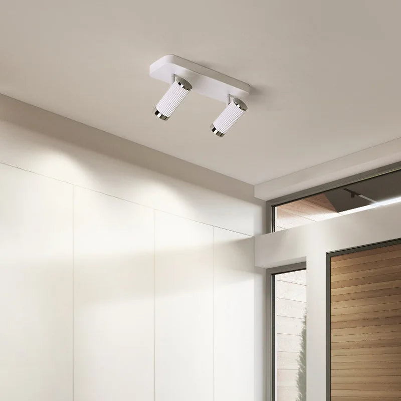 Surface Mount Cloakroom Ceiling Lamps 350 Degree Adjustable LED Spotlight Living Room Aisle Hallway Stair Ceiling Light White - vue 4 sur 14