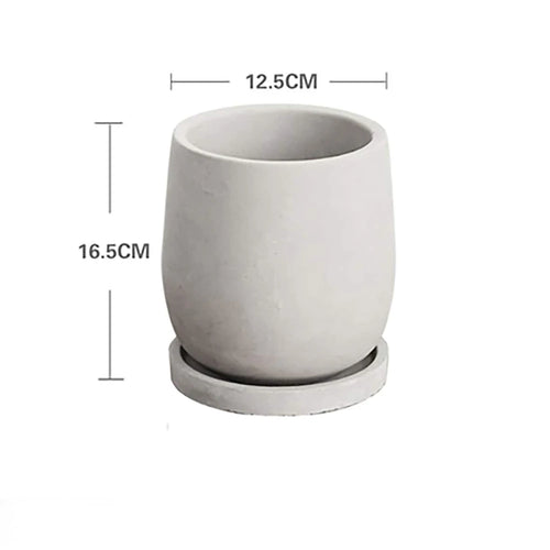 Creative Nordic simple Flowerpot Concrete Silicone Mold green plant Gardening Cement    round flowerpot  silicone mold - vue 8 sur 9