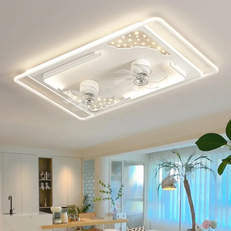 plafonnier moderne nordique avec ventilateur intégré silencieux - vue 11 sur 10
