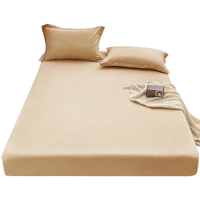 Premium Solid Color Brushed Fitted Sheet,Ultra-Soft Sateen Weave for Cozy Nights - Hypoallergenic and Easy Care Bedding - vue 12 sur 13