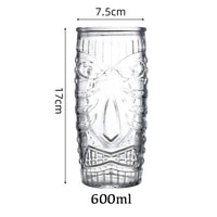 Mug tiki en verre style bar exotique cocktail