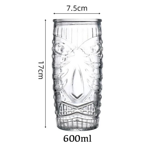 Mug tiki en verre style bar exotique cocktail