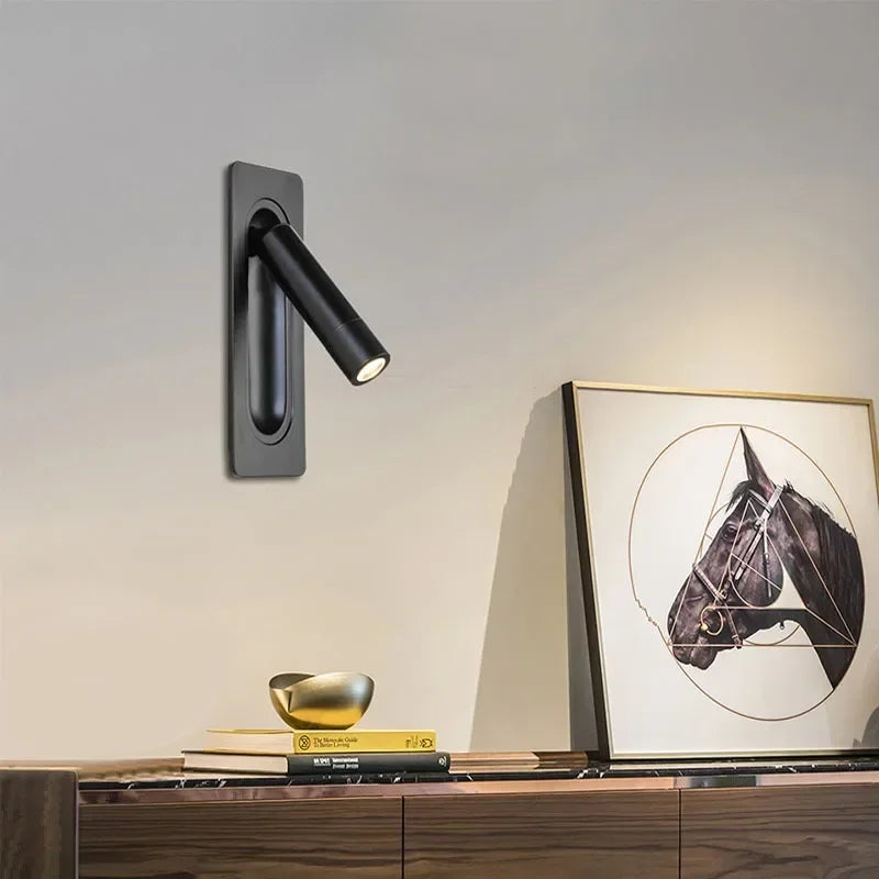 Applique murale LED lampe liseuse chambre rotatif mur rotatif lumières salon à côté de la lampe - vue 4 sur 10