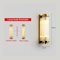 applique murale réglable en or avec lampe en cristal de luxe led