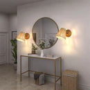 Japanese rustic rattan minimalist decorative wall light