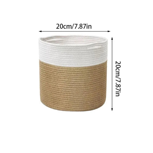 panier en corde de coton pour plantes et rangement intérieur