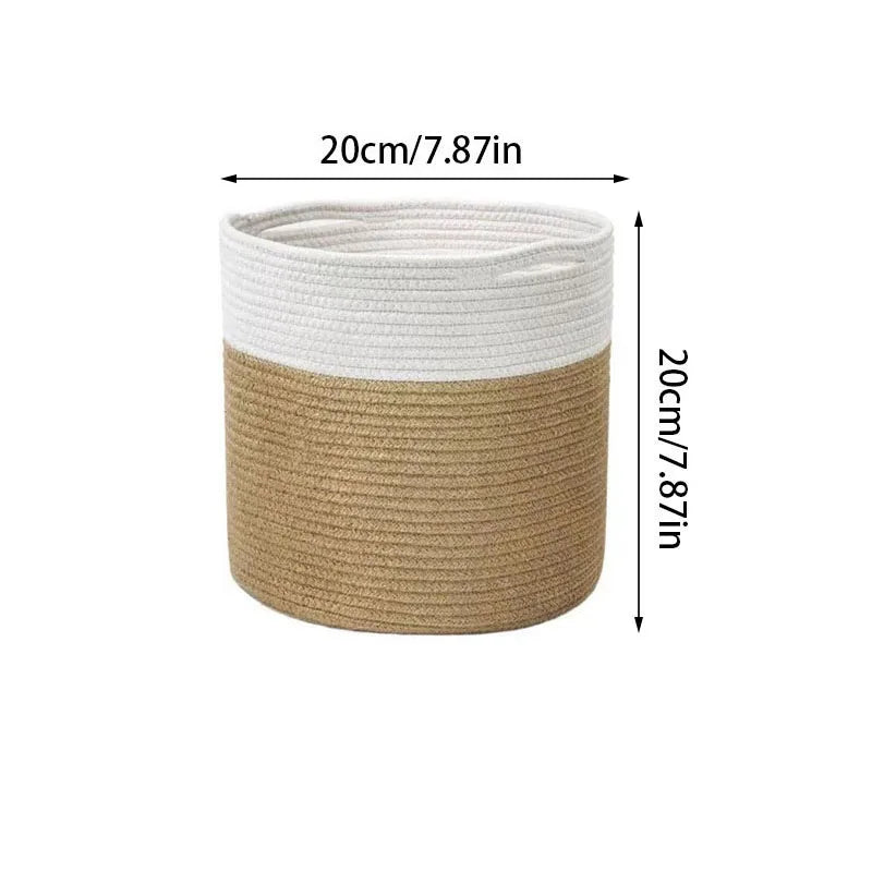 panier en corde de coton pour plantes et rangement intérieur - vue 12 sur 12