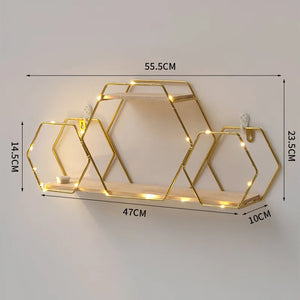 creative iron wall shelf for hanging cosmetic storage