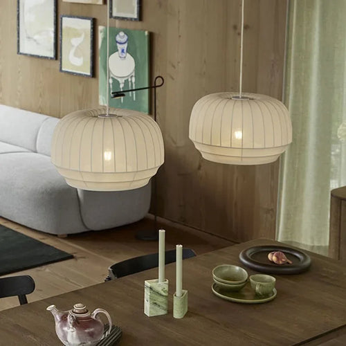 Minimalist Nordic stretch fabric chandeliers for coffee shop - vue 6 sur 9