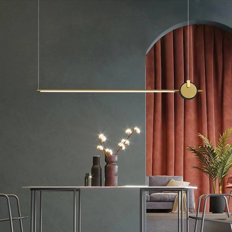 lustre moderne minimaliste en acrylique pour bureau et étude - vue 3 sur 8