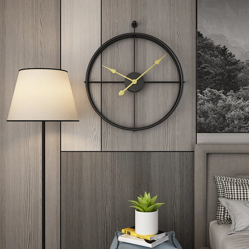 Large Silent Wall Clock, Modern Design Clocks, Home Decor, Office, Hanging Wall Watch, European Style, 55cm - vue 4 sur 8