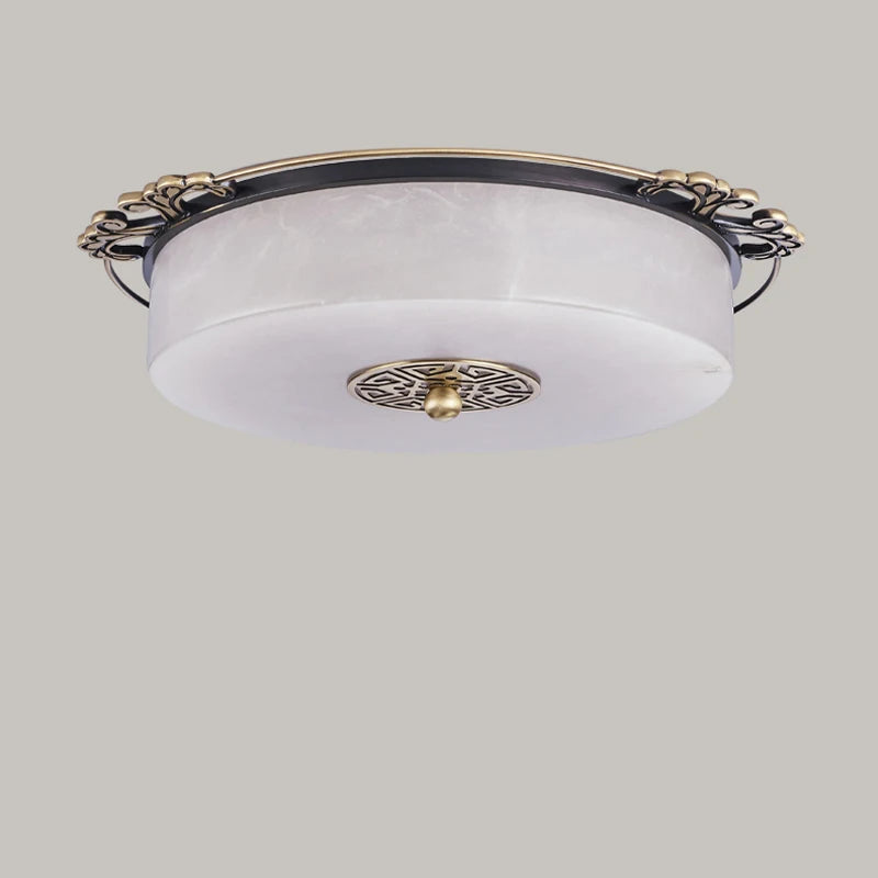 plafonnier Luxe Europe circulaire marbre Led Grand ménage chambre salon balcon couloir allée Illuminaire - vue 3 sur 7