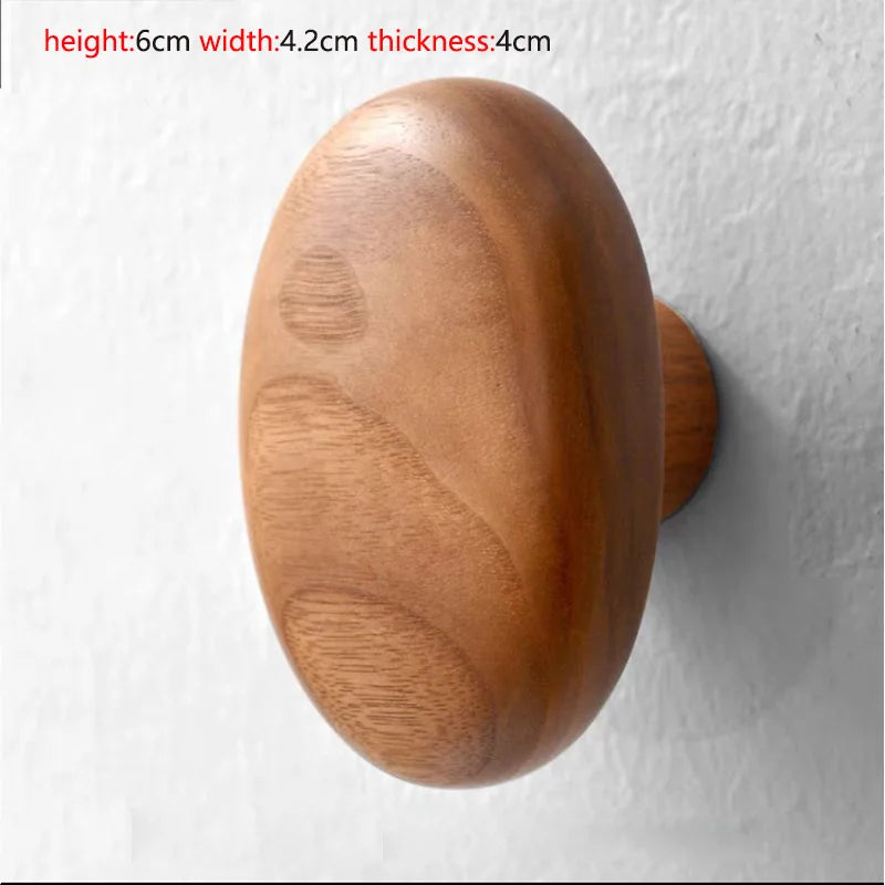 porte-manteau mural en bois naturel pour rangement décoratif - vue 6 sur 12