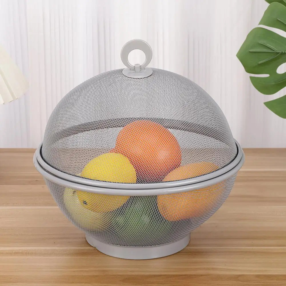panier à fruits en maille avec couvercle anti-mouches en acier inoxydable - vue 5 sur 12
