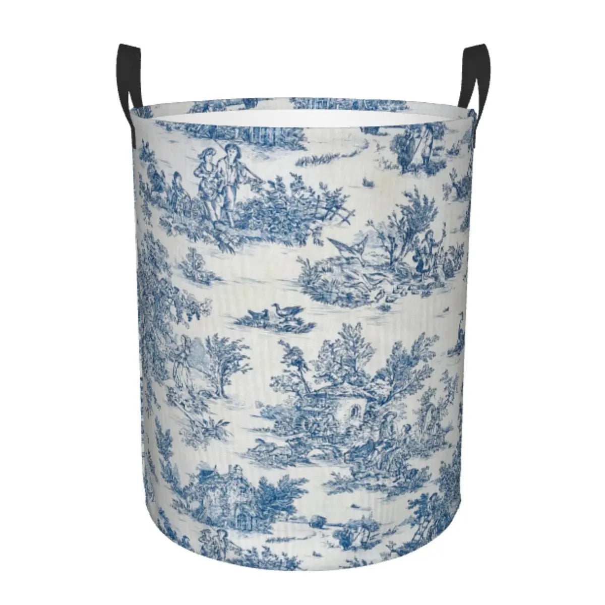 panier à linge pliable personnalisé classique en toile de jouy pour jouets - vue 29 sur 29