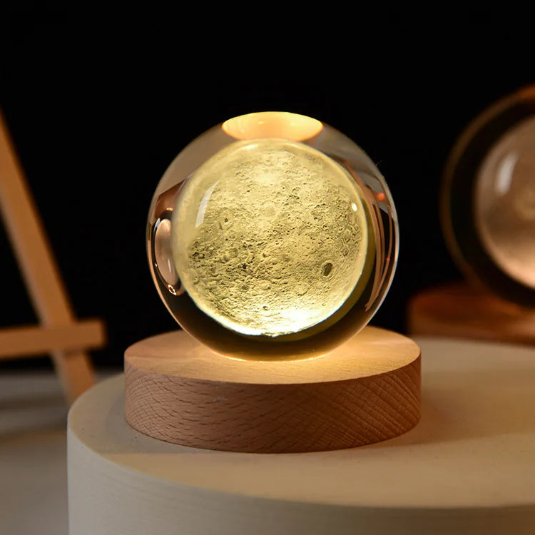 boule de cristal 3D système solaire gravé cadeau décoratif - vue 23 sur 32