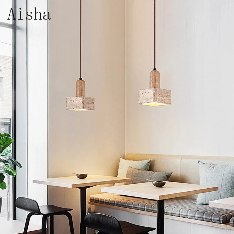 suspension en pierre naturelle style scandinave pour décoration intérieure - vue 4 sur 8