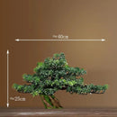 DIY Potted Bonsai for Home Decoration, False Tree, Living Room, Chinese Style, Hotel Porch Landscape, Green Plant Decoration