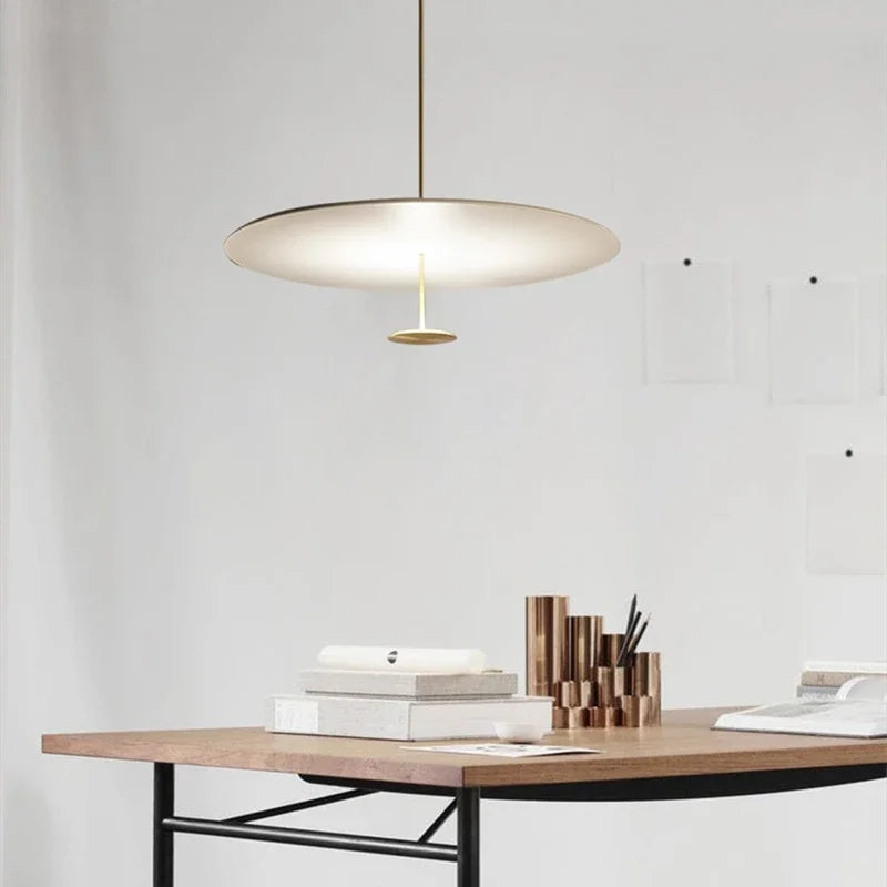 suspension luminaire minimaliste anneau lumières design - vue 7 sur 8