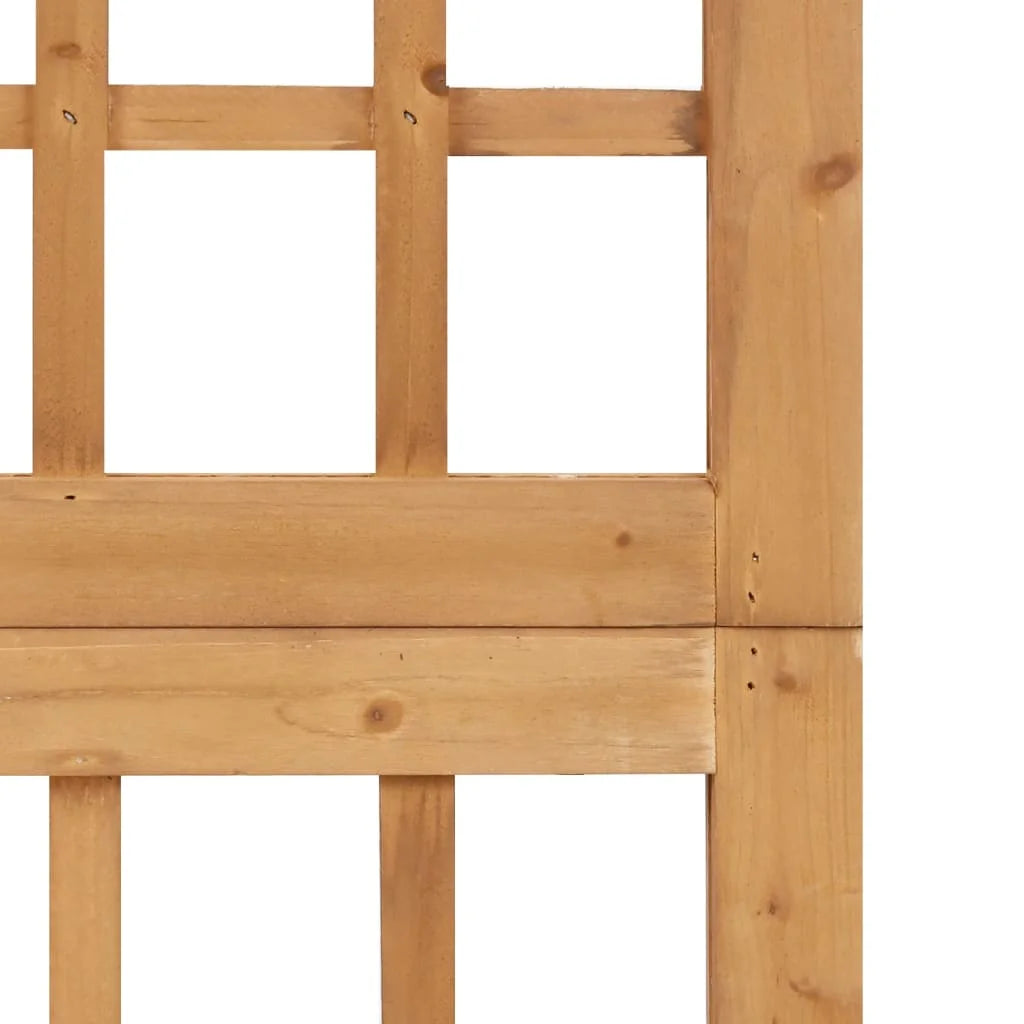 6-panel pine wood separation wall 242.5x180 cm - vue 5 sur 7