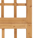 6-panel pine wood separation wall 242.5x180 cm