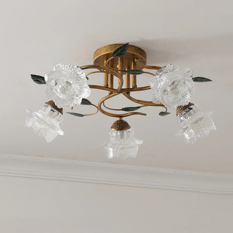 plafonnier décoration led à fleur intérieur