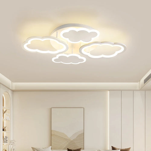 lustre en forme de nuage blanc pour enfants romantique - vue 4 sur 9