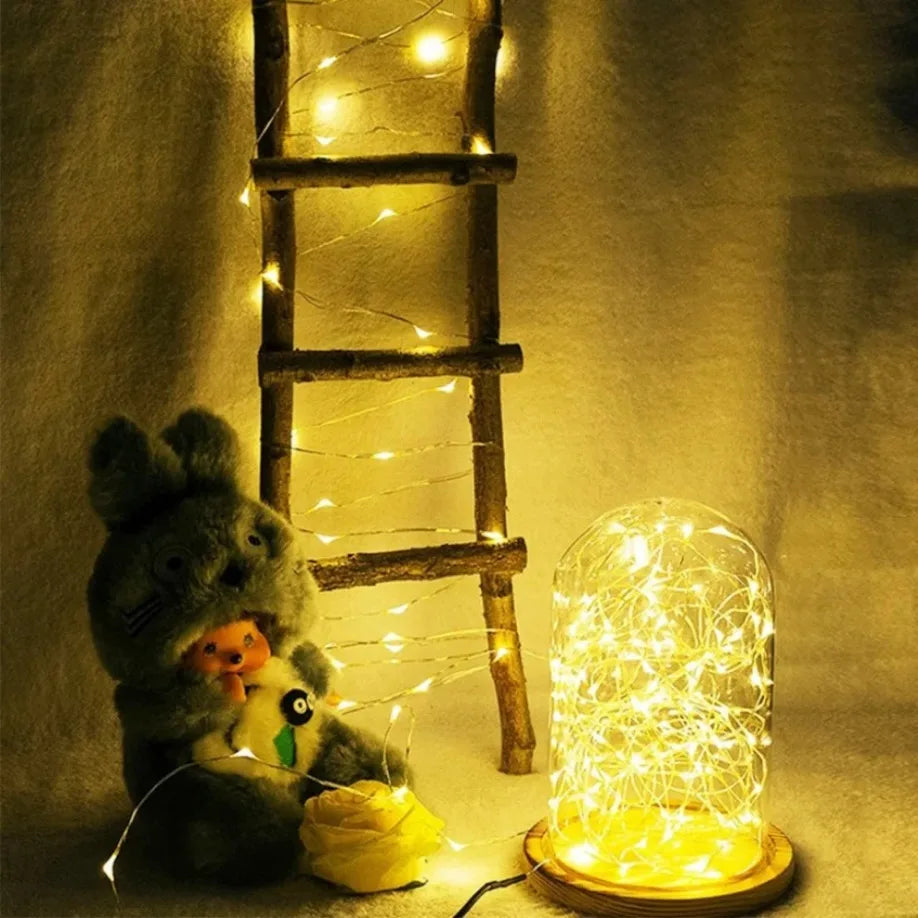 guirlande lumineuse led en fil de cuivre pour fêtes et décorations - vue 7 sur 15