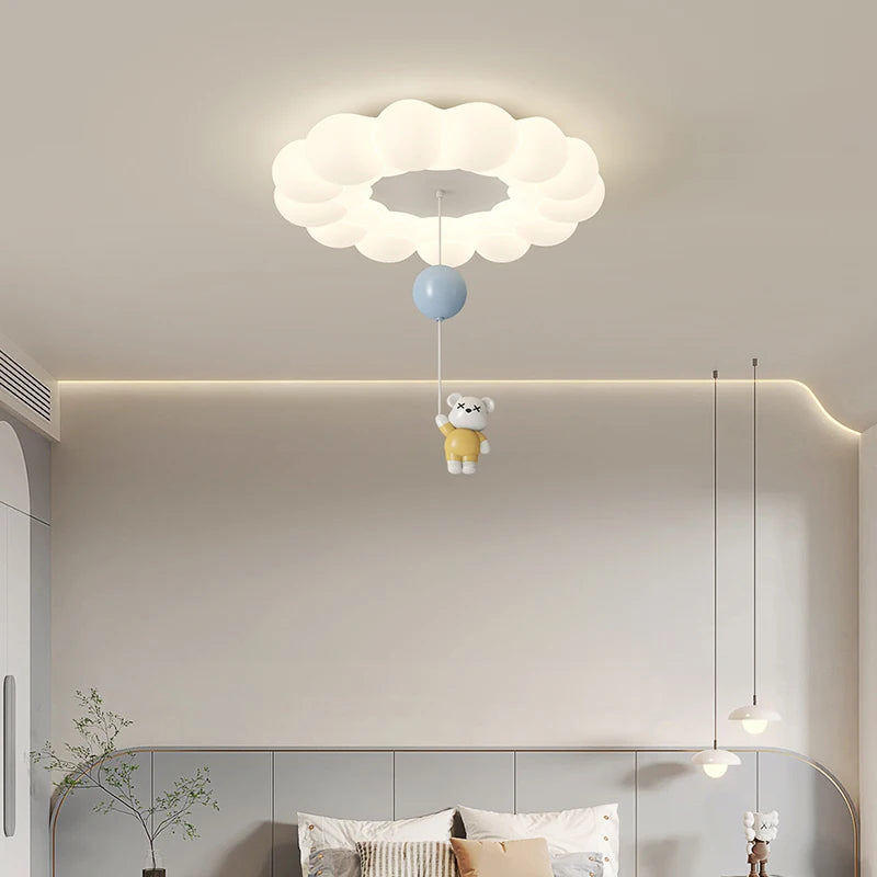 plafonnier ours lapin nuage pour éclairage intérieur enfant - vue 3 sur 9