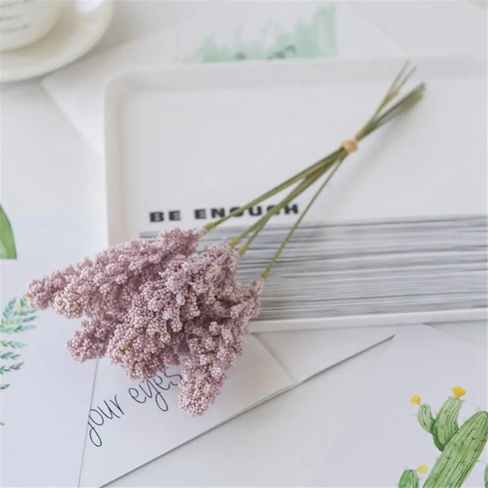 lot de 6 épis de blé et fleurs de lavande pour décoration de mariage - vue 5 sur 13