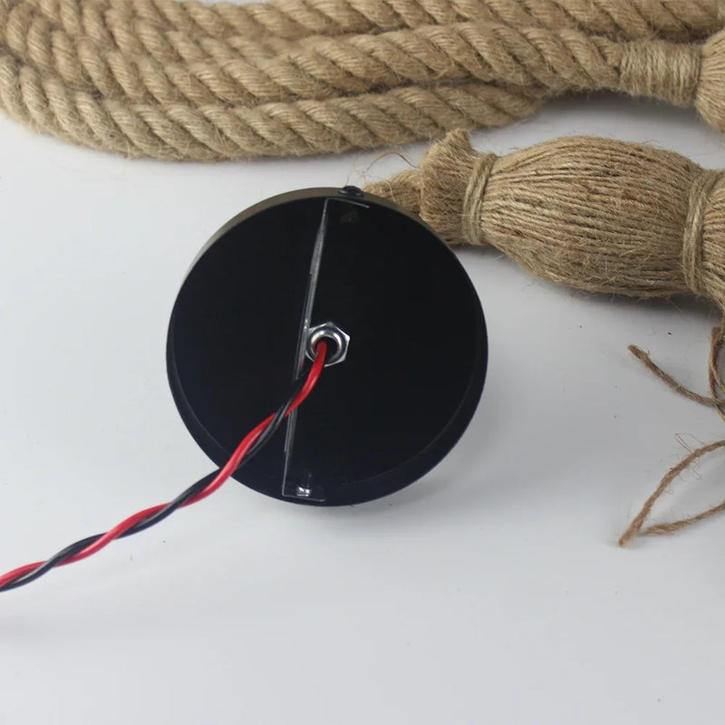 suspension rétro loft industriel en corde de chanvre avec ampoule edison
