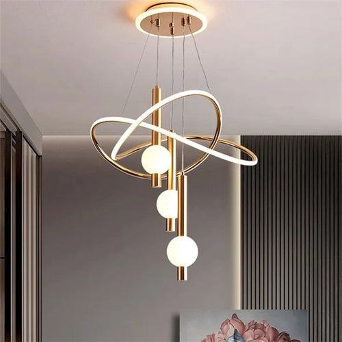 Minimalist post-modern chandelier for elegant interior decor - vue 5 sur 8
