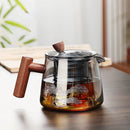 Théière gaiwan en verre résistant chaleur infusion puer