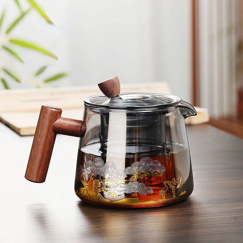 Theiere japonaise verre resistant gaiwan infusion the puer - vue 2 sur 6