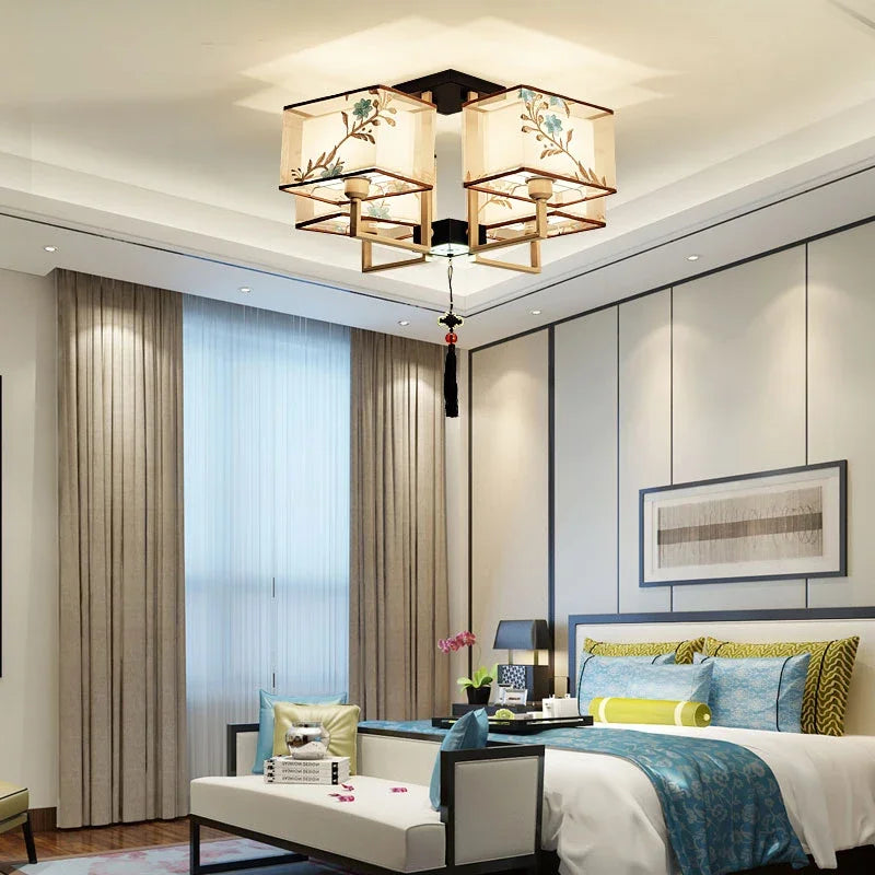 lustre chinois suspendu style moderne pour une ambiance simple - vue 6 sur 19