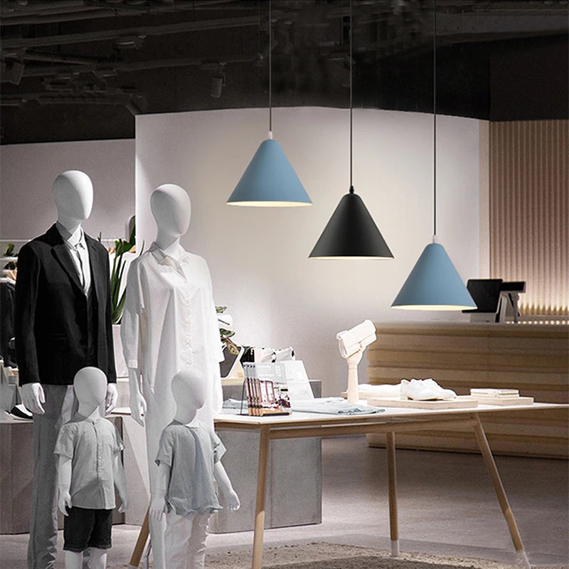 Suspension LED au style nordique Macaron en fer - vue 5 sur 20